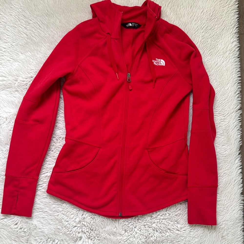The North Face Red Zip-Up Hoodie